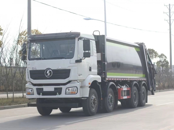 Shaanqi front four rear eight compressed garbage truck 8x4