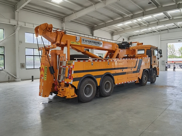 Shaanqi Delong 30-ton towing and lifting separate clearing truck 8x4