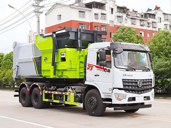 Dongfeng special bottom D3 hook arm garbage truck plus mobile station