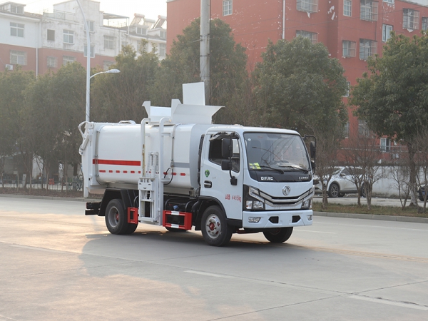 Dongfeng D6 White Kitchen Waste Truck