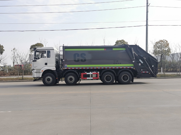 Shaanqi front four rear eight compressed garbage truck 8x4