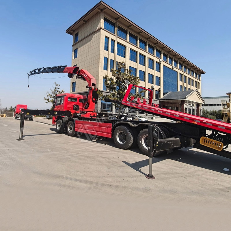 8x4 Shacman Automobile Delong Tractor with Sany 20-Ton Robotic arm