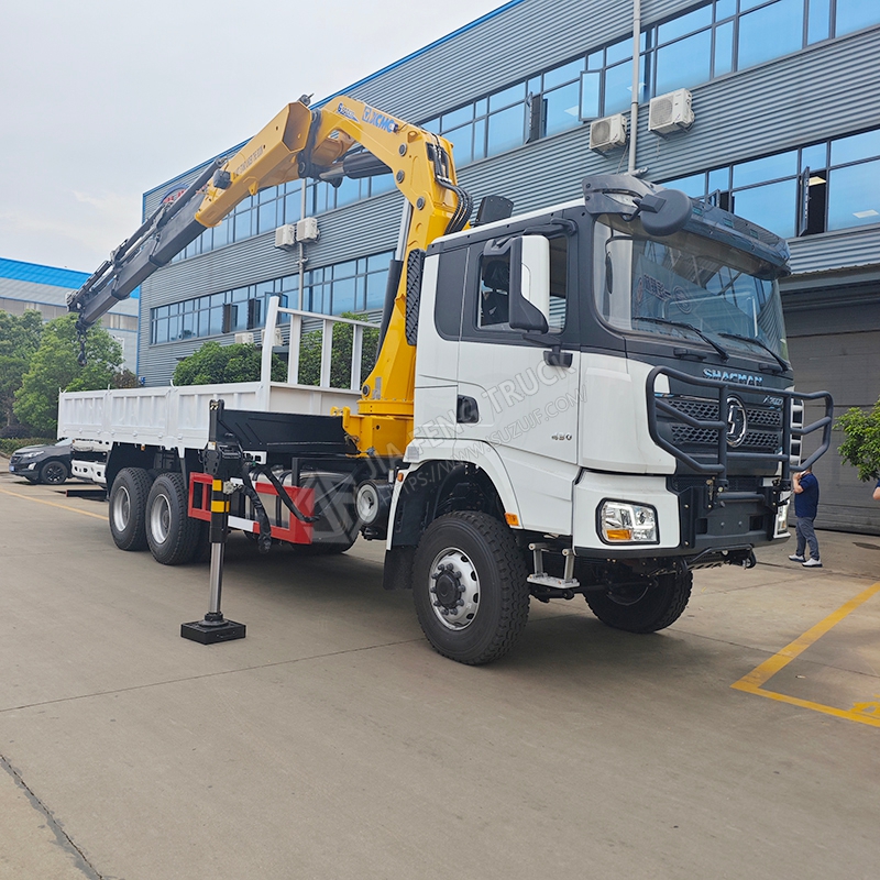 Shacman X3000 6x6 with XCMG 21-ton Robotic arm crane
