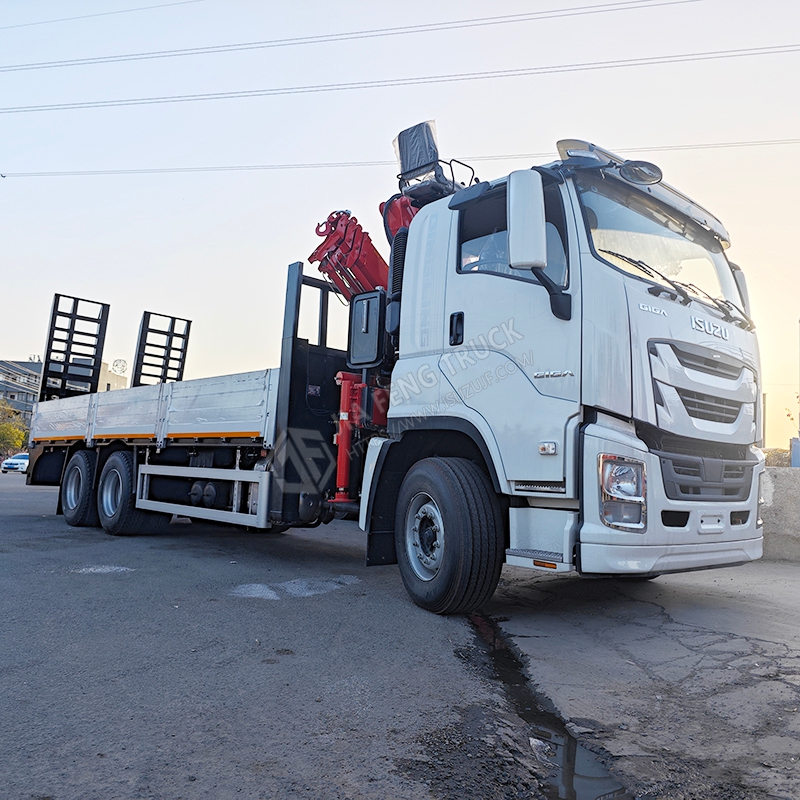 Isuzu 6x4 Mechanical Arm Crane with Aluminum Alloy Cargo Box