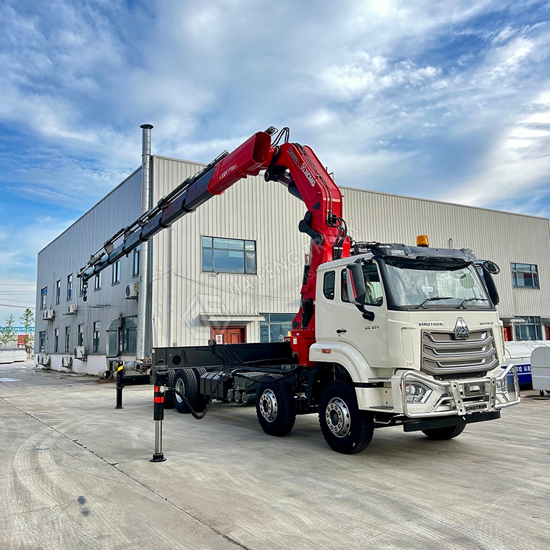Sinotruk HOWO 8x4 NX Flatbed Mechanical Arm Crane