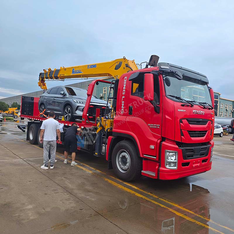 Isuzu 6x4 буксирующий грузовик с XCMG 14-тонным 5-секционным прицепом