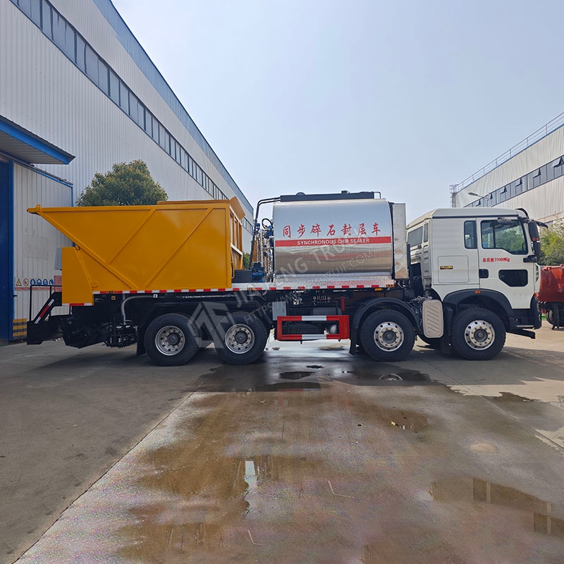 Sinotruk HOWO 8x4 الحصى شاحنة الختم المتزامنة