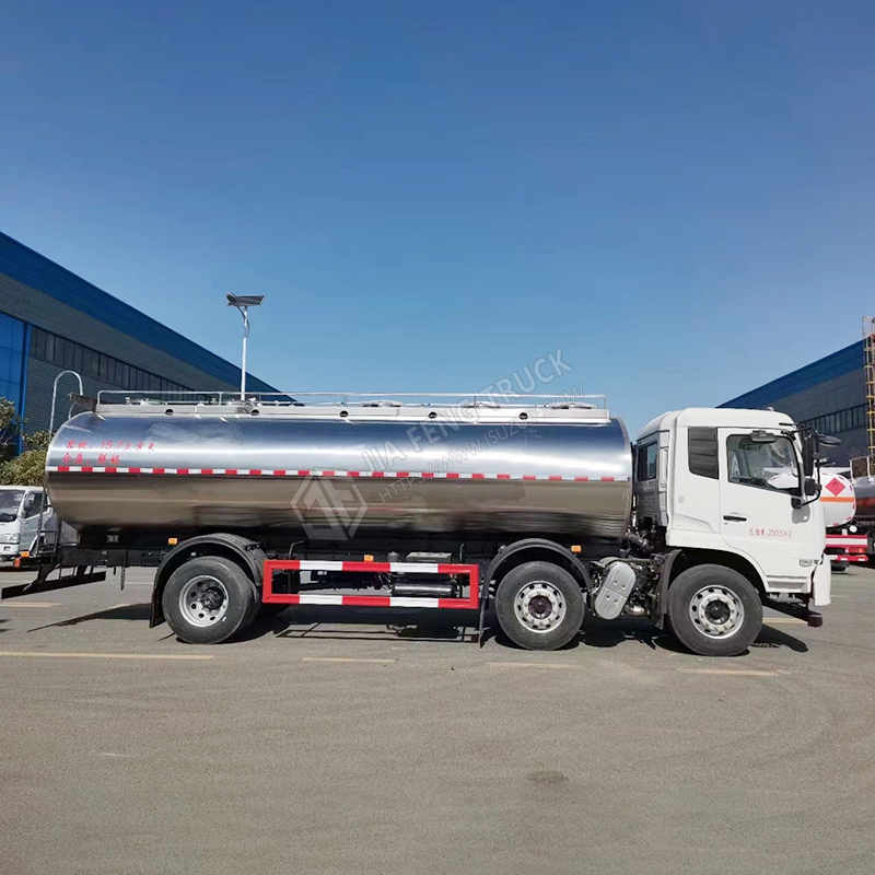 Dongfeng Tianjin Cisterna De Leche De Tres Ejes De 19,5 Metros C&uacute;bicos