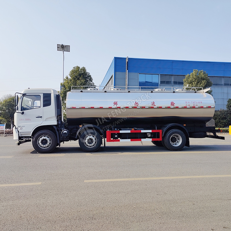 Dongfeng Tianjin Cisterna De Leche De Tres Ejes De 19,5 Metros C&uacute;bicos