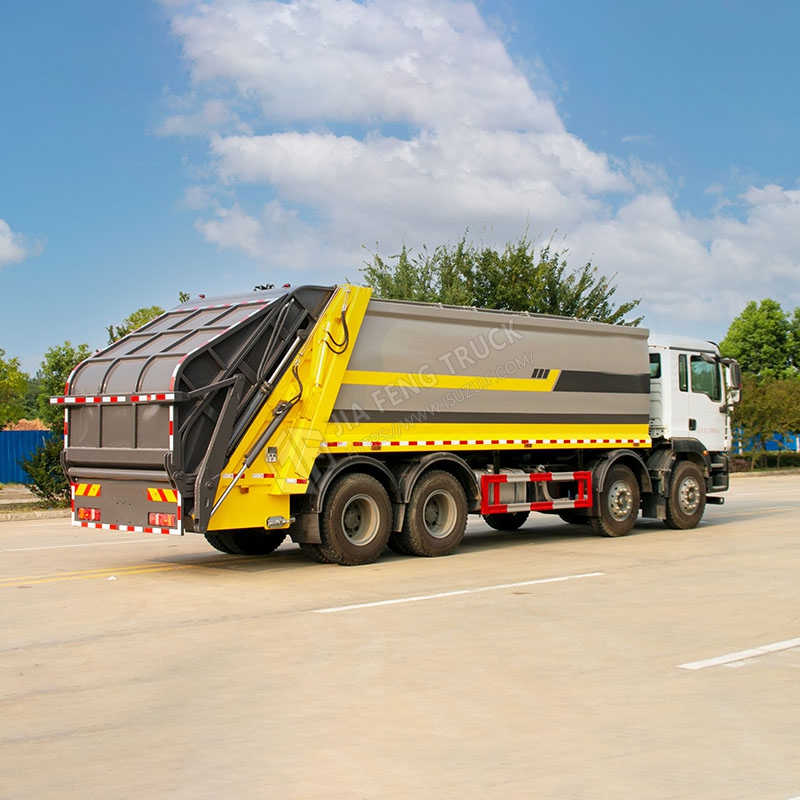 Sinotruk 8x4 الأمامية أربعة الخلفية ثمانية ضاغط شاحنة القمامة
