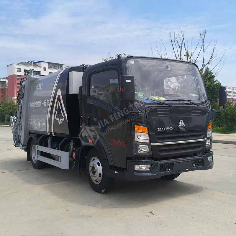 Sinotruk HOWO 4x2 Cami&oacute;n De Basura Compactador De 6 Metros C&uacute;bicos