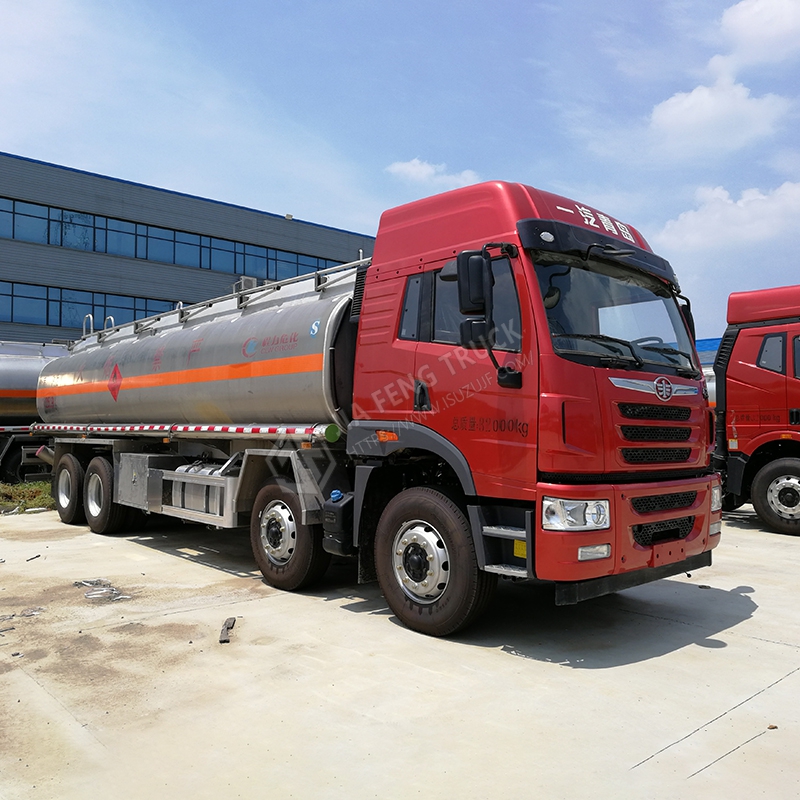 FAW 4x8 20-ton aluminum alloy oil tanker truck